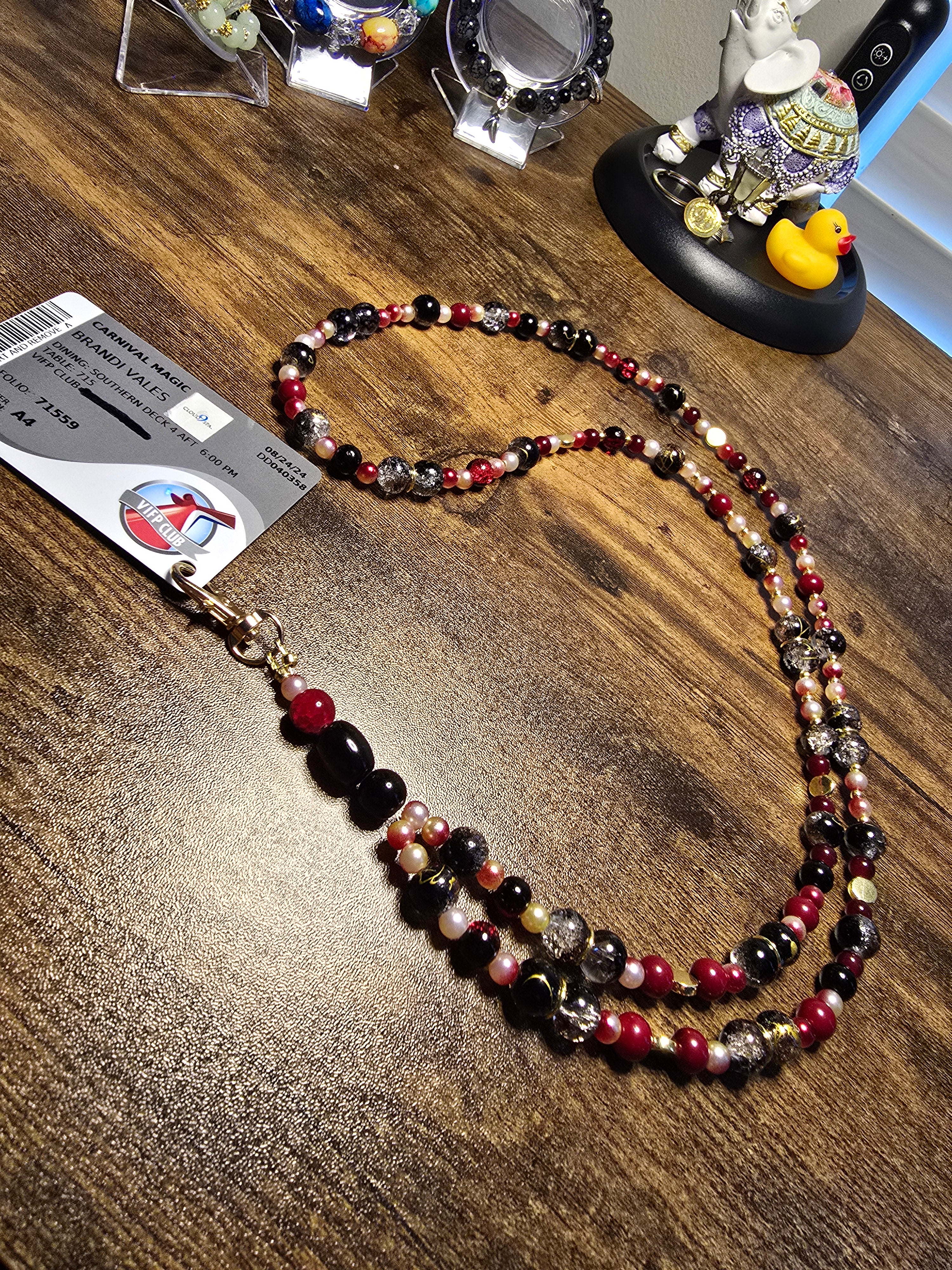 1.5 Custom Beaded Cruise Lanyards