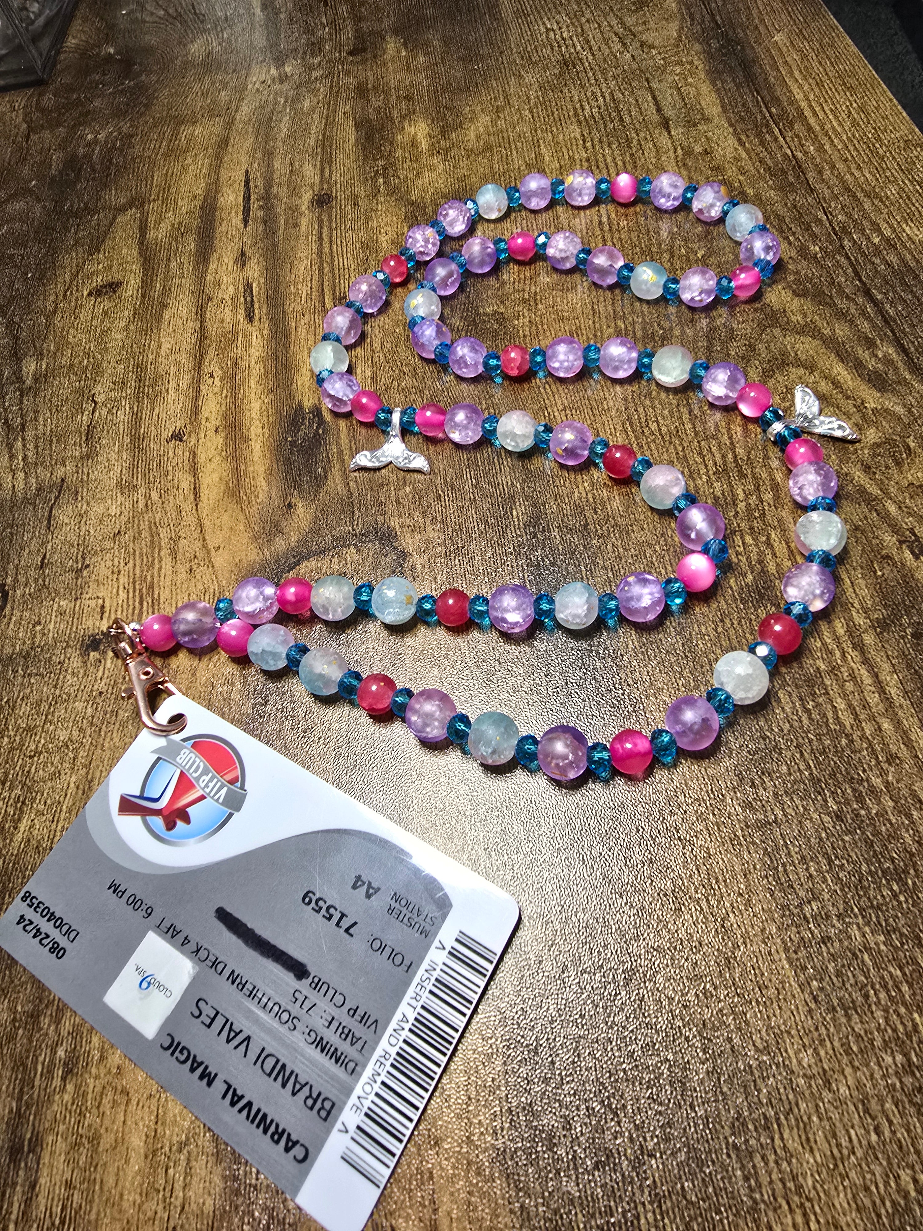 1.5 Custom Beaded Cruise Lanyards