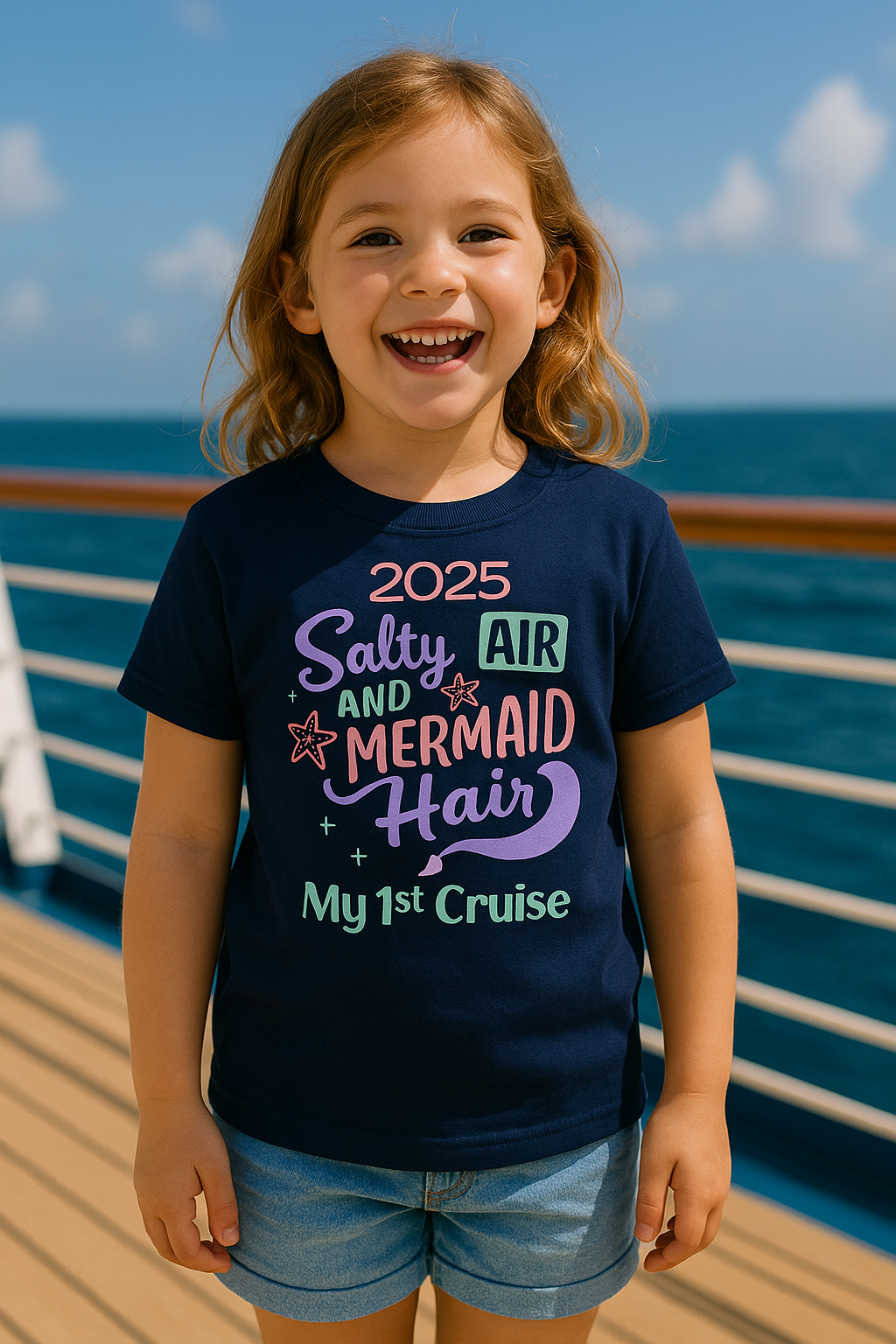 Kids' 2025 My First Cruise Tee – Mermaid Hair & Salty Air Shirt