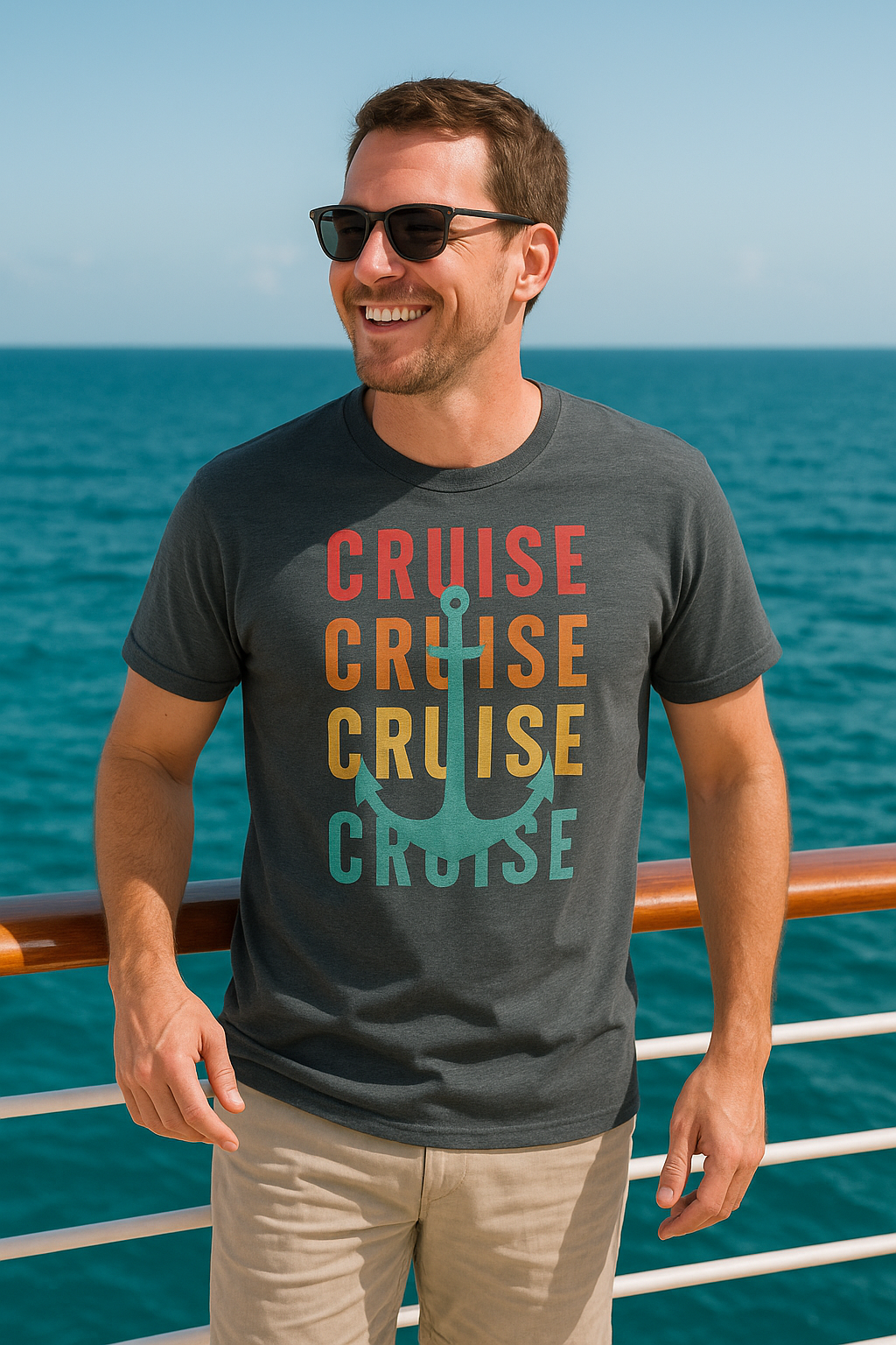 Retro Anchor Cruise Shirt – Vintage-Inspired Graphic Tee