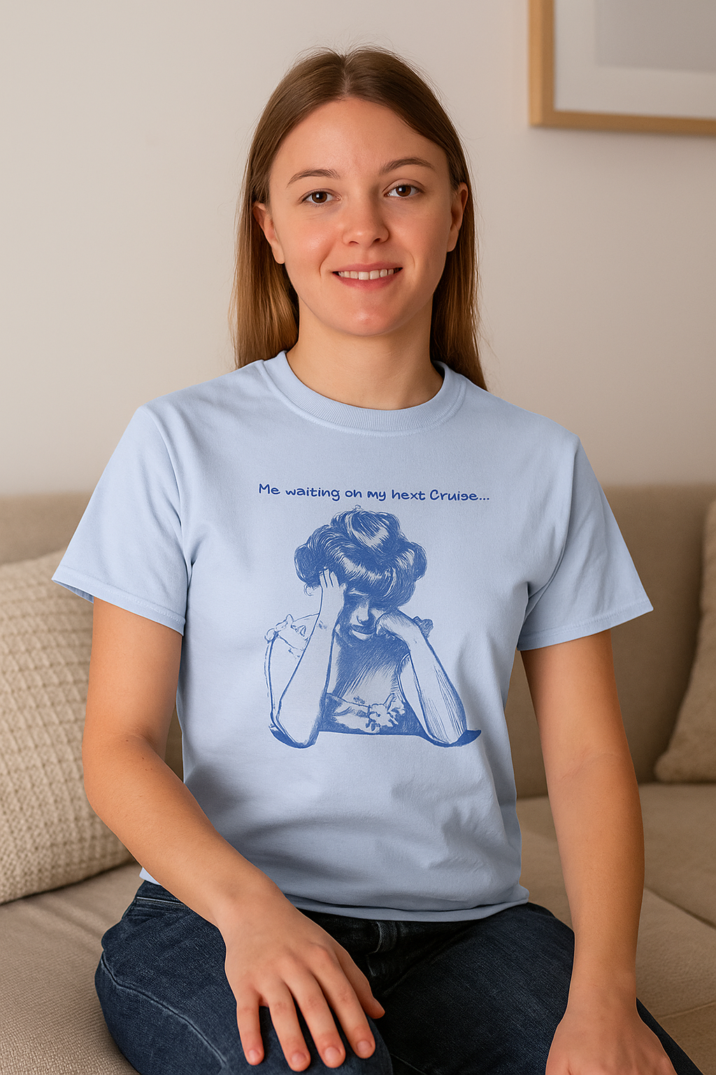 Waiting on My Next Cruise Tee | Funny Retro Cruise Shirt | Unisex Tee