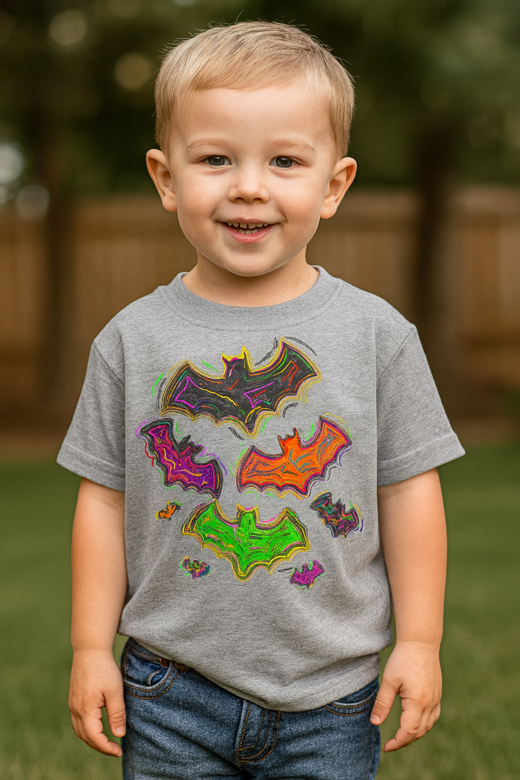 Halloween Colorful Bats T-Shirt | Unisex Tee