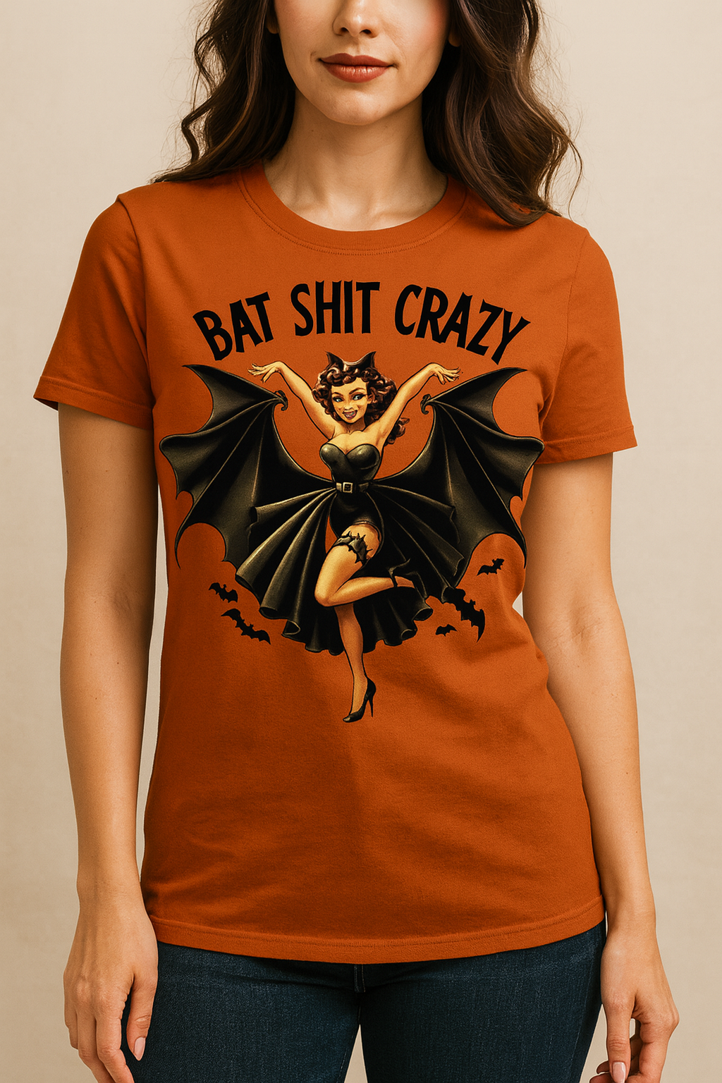 Halloween Bat Crazy Unisex Tee
