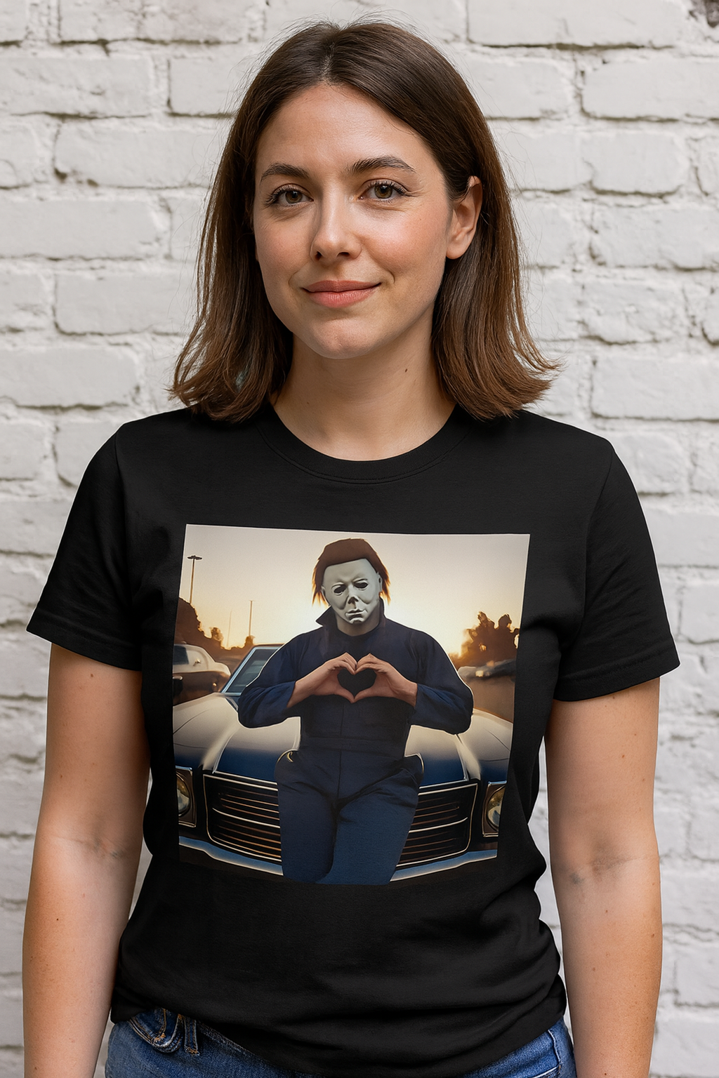Halloween Michael Heart Hands Unisex Tee