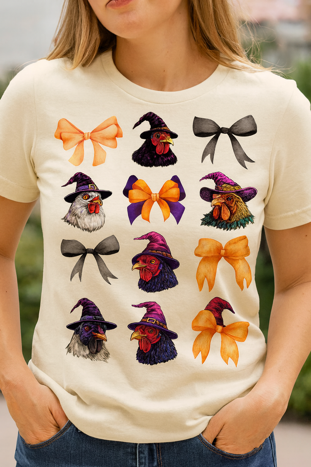 Halloween Chickens & Bows T-Shirt