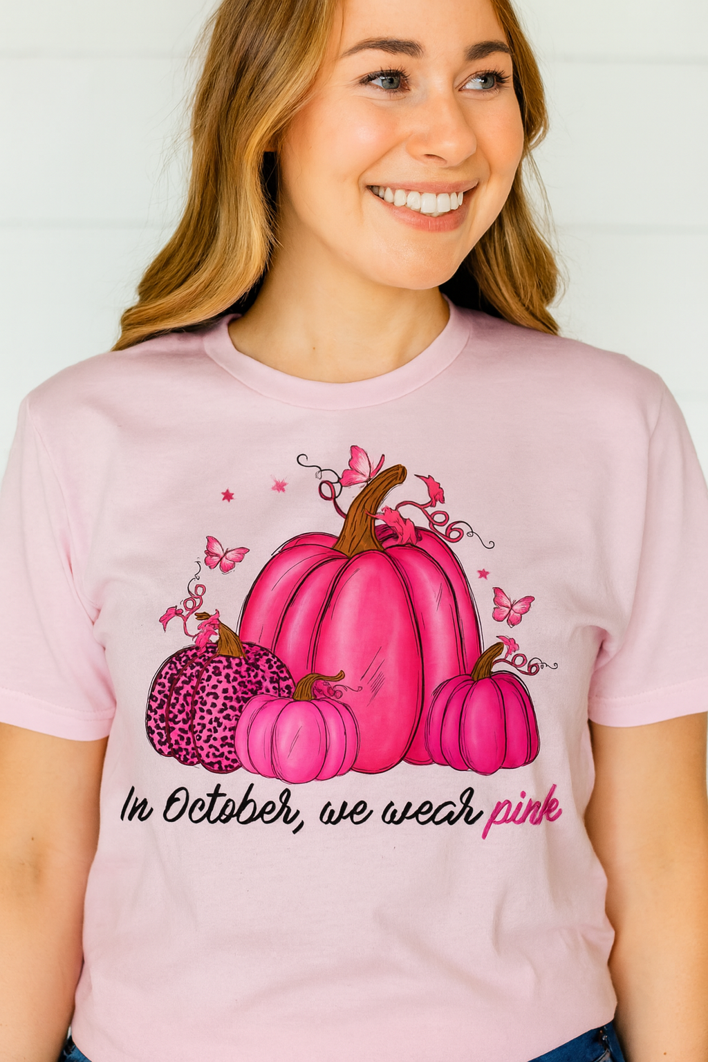 October Pink Pumpkin Patch T-Shirt